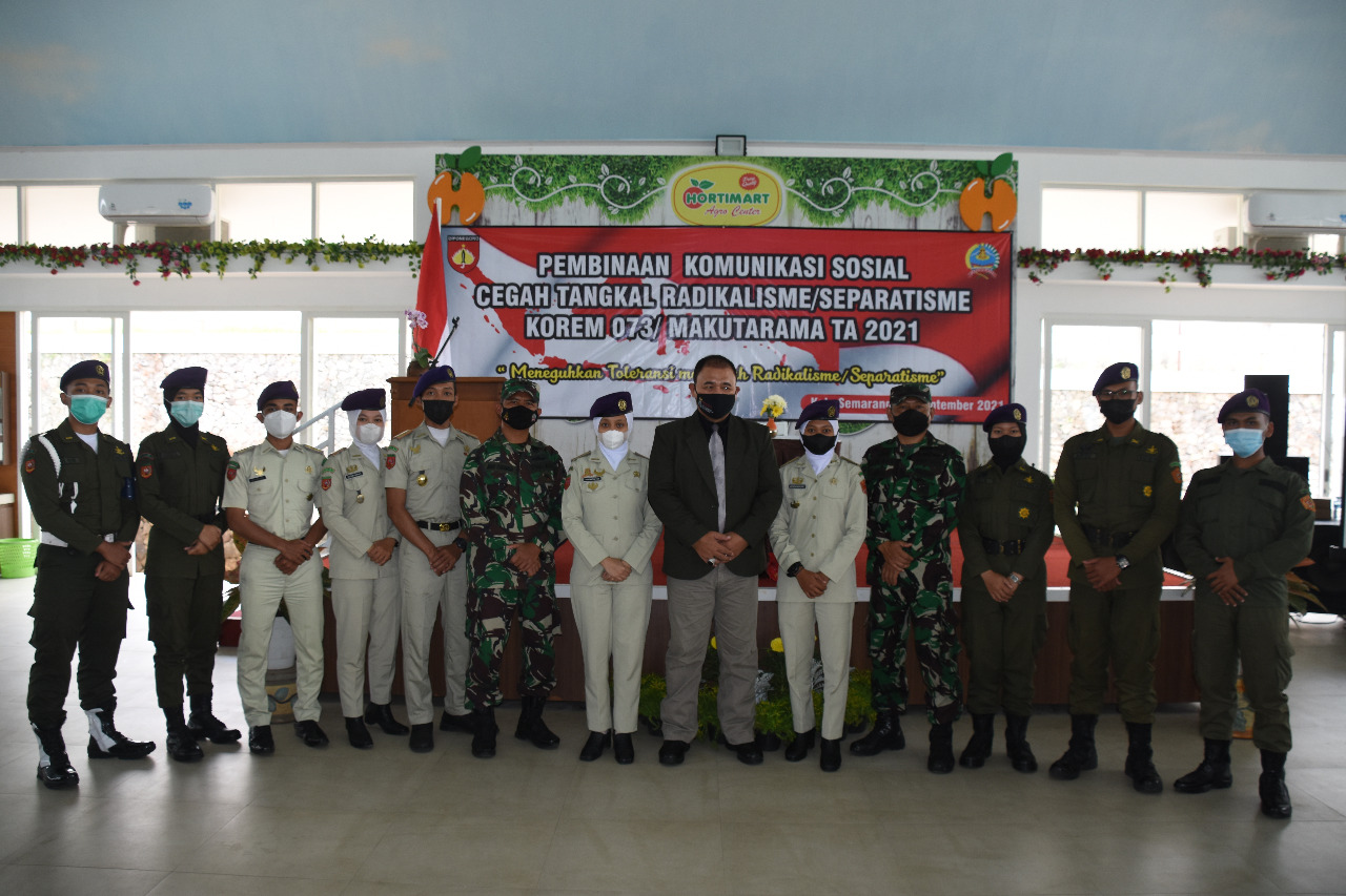 Korem 073/MKT Gelar Kegiatan Pembinaan Komunikasi Sosial Cegah Tangkal Radikallisme Dan Separatisme